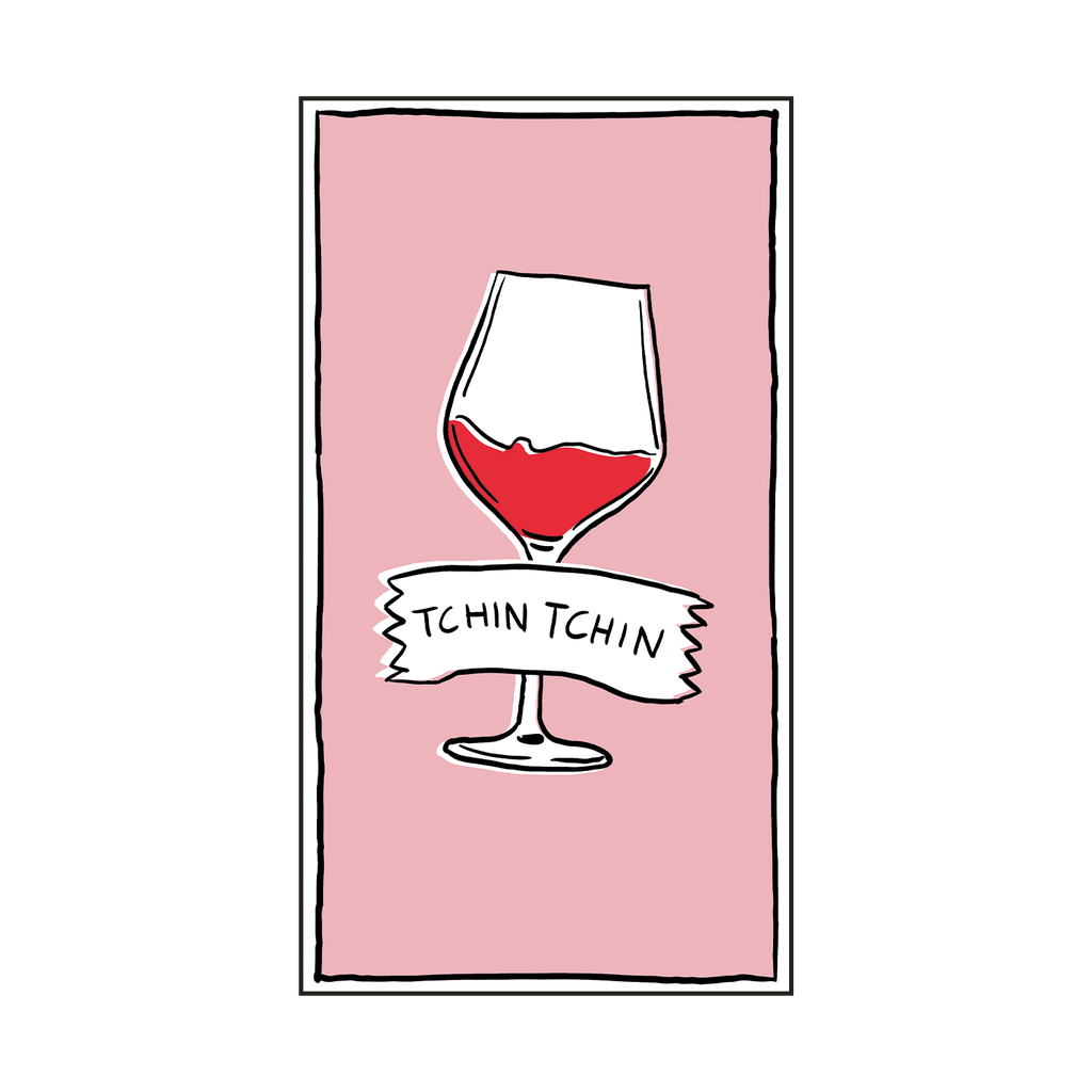 Serviettes en papier rectangulaires motif verre de vin – OPJET PARIS