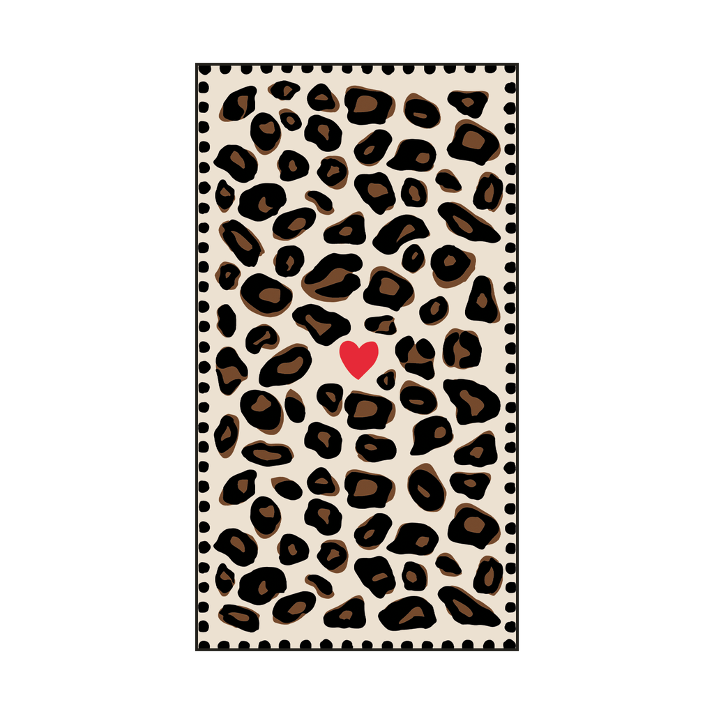 Serviettes en papier - léopard & coeur