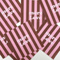 Serviettes en papier à rayures & message