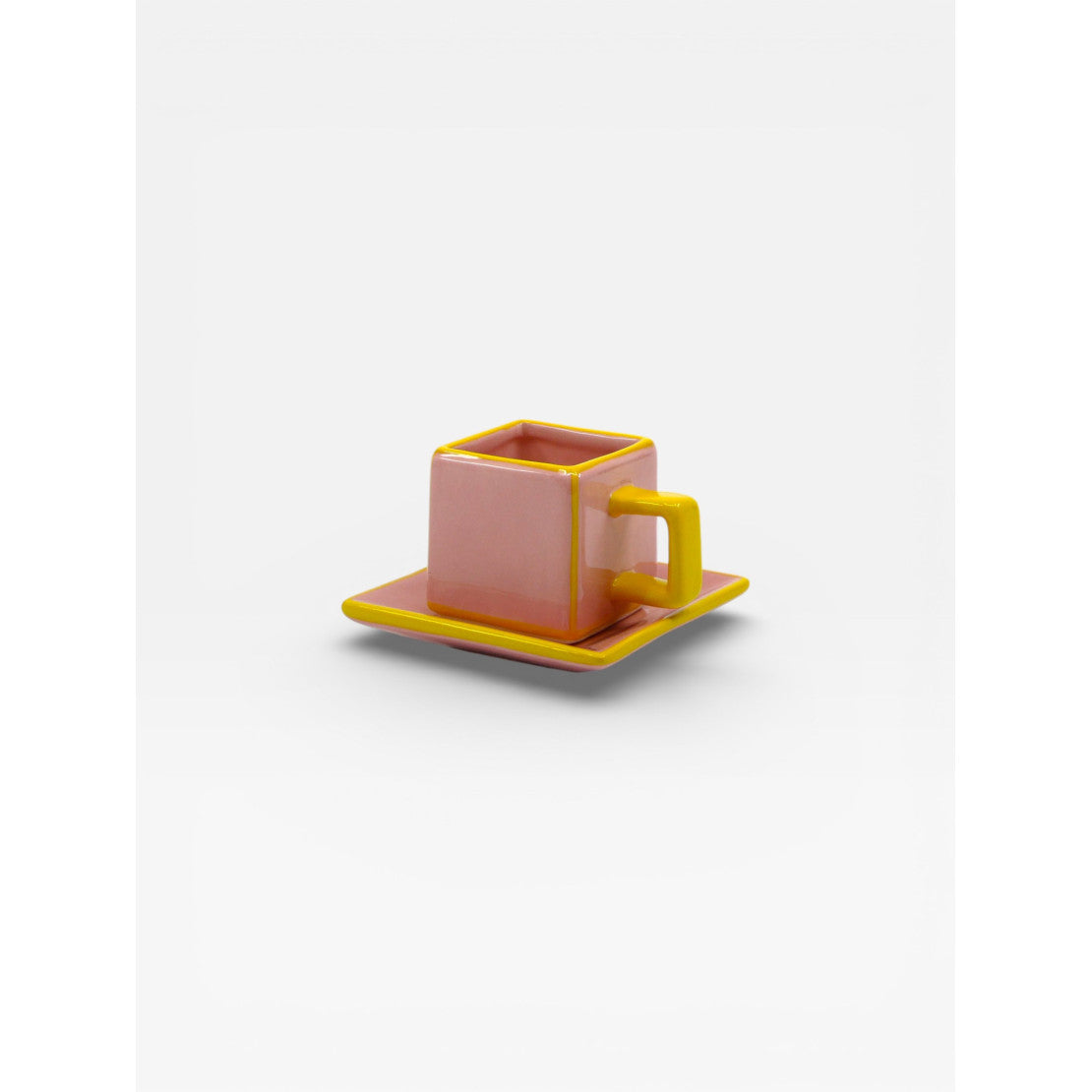 Set de 2 tasses TILE - rose & jaune