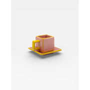 Set de 2 tasses TILE - rose & jaune