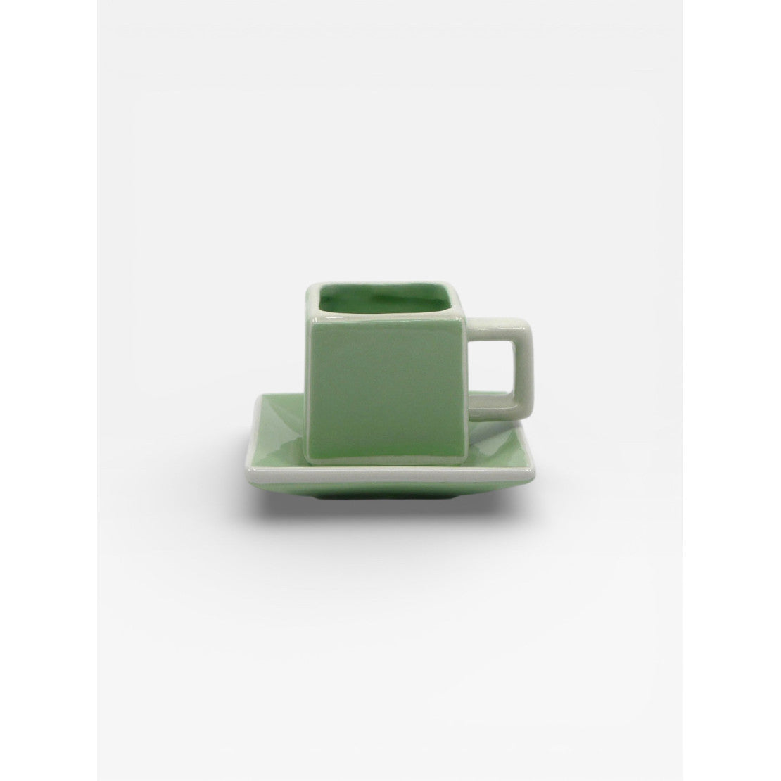 Set de 2 tasses TILE - vert & blanc