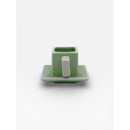 Set de 2 tasses TILE - vert & blanc