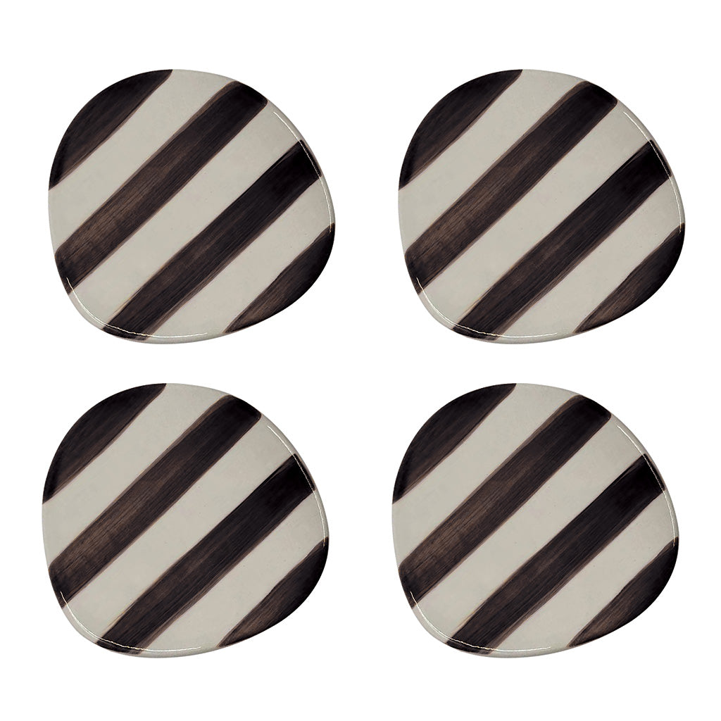 Set de 2 dessous de verre rayés