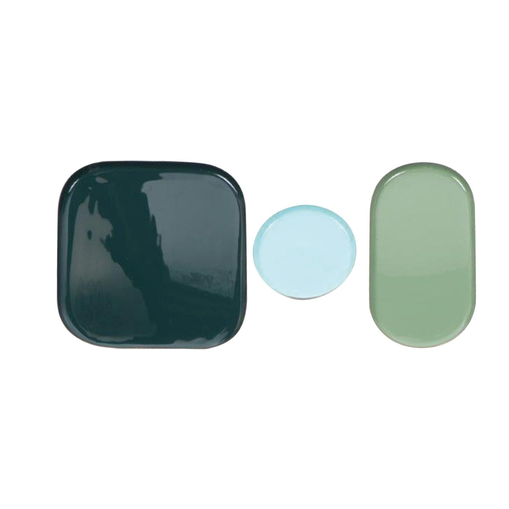 Plateaux émaillés (set de 3) - vert