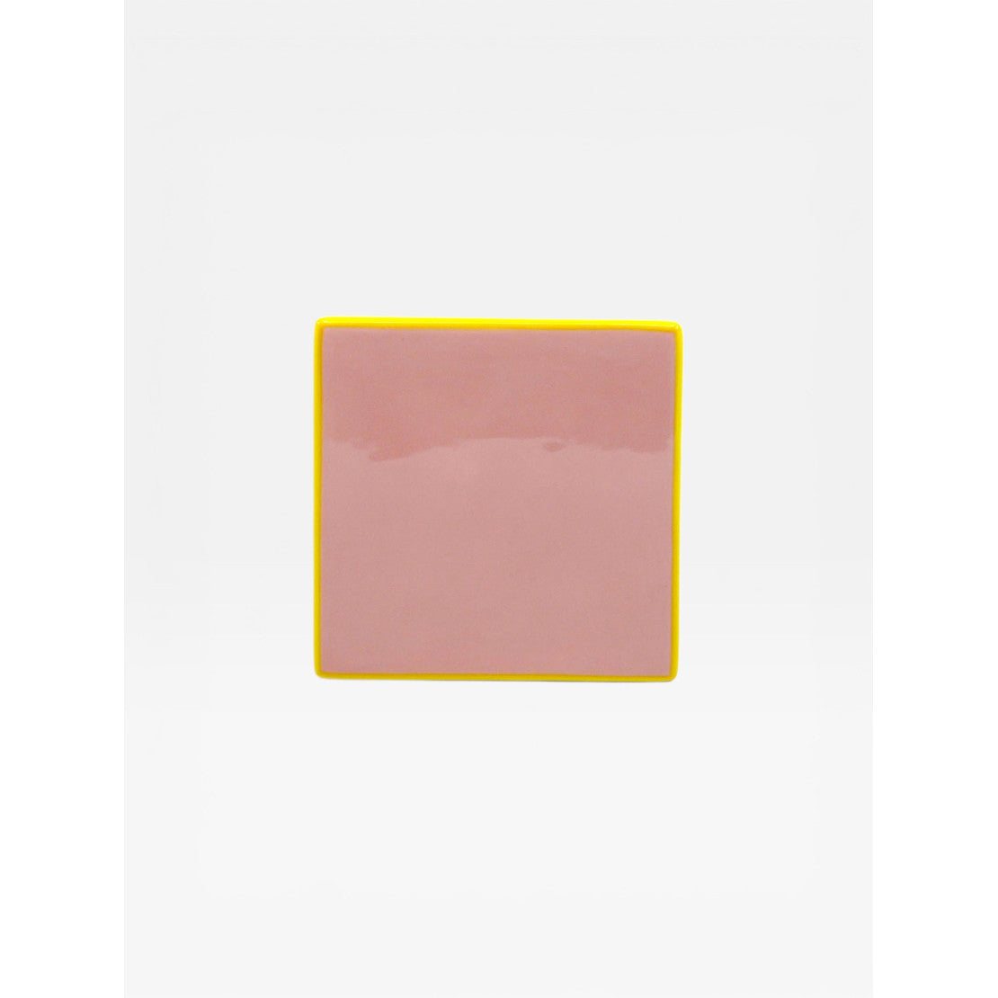 Set de 4 dessous de verre TILE - rose & jaune