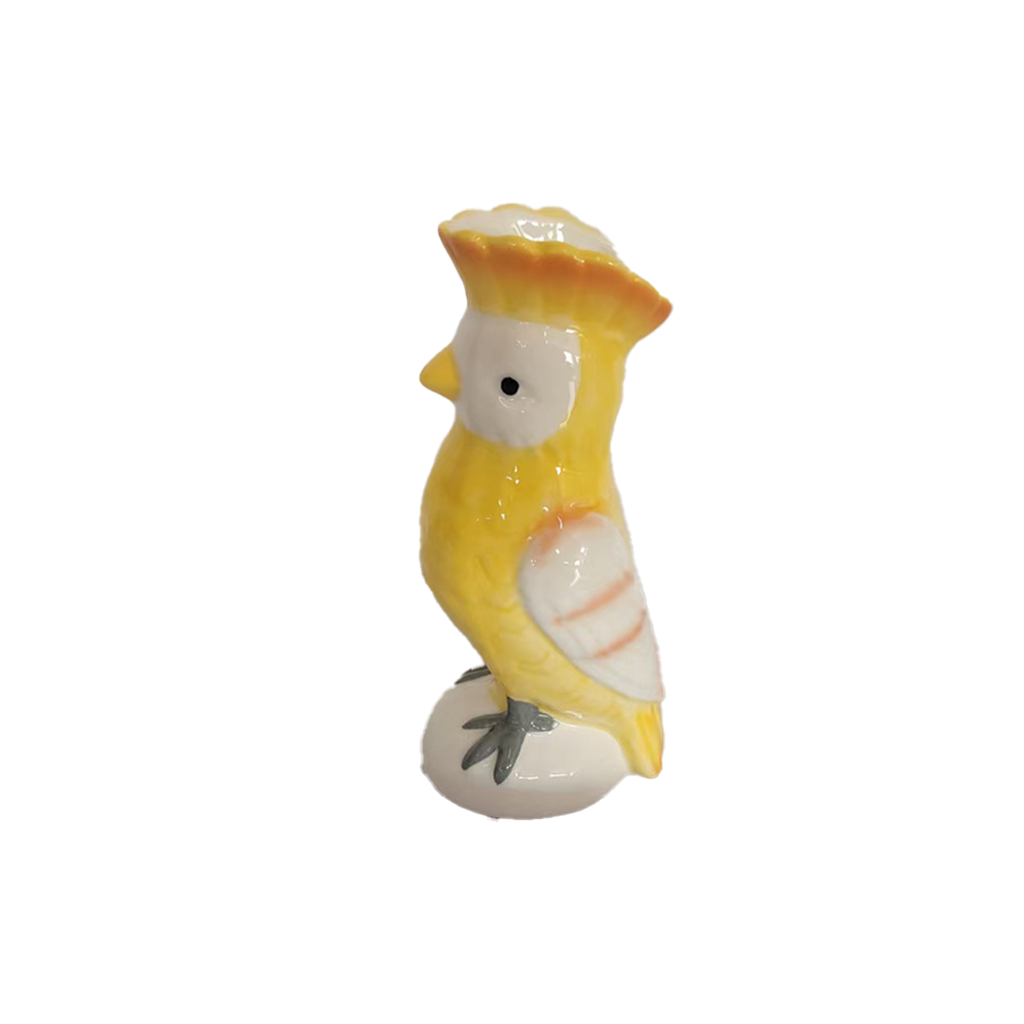 Soliflore Perroquet OPJET – Porcelaine jaune