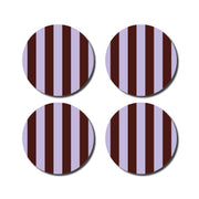 Lot de 4 dessous de verre - lilas/aubergine