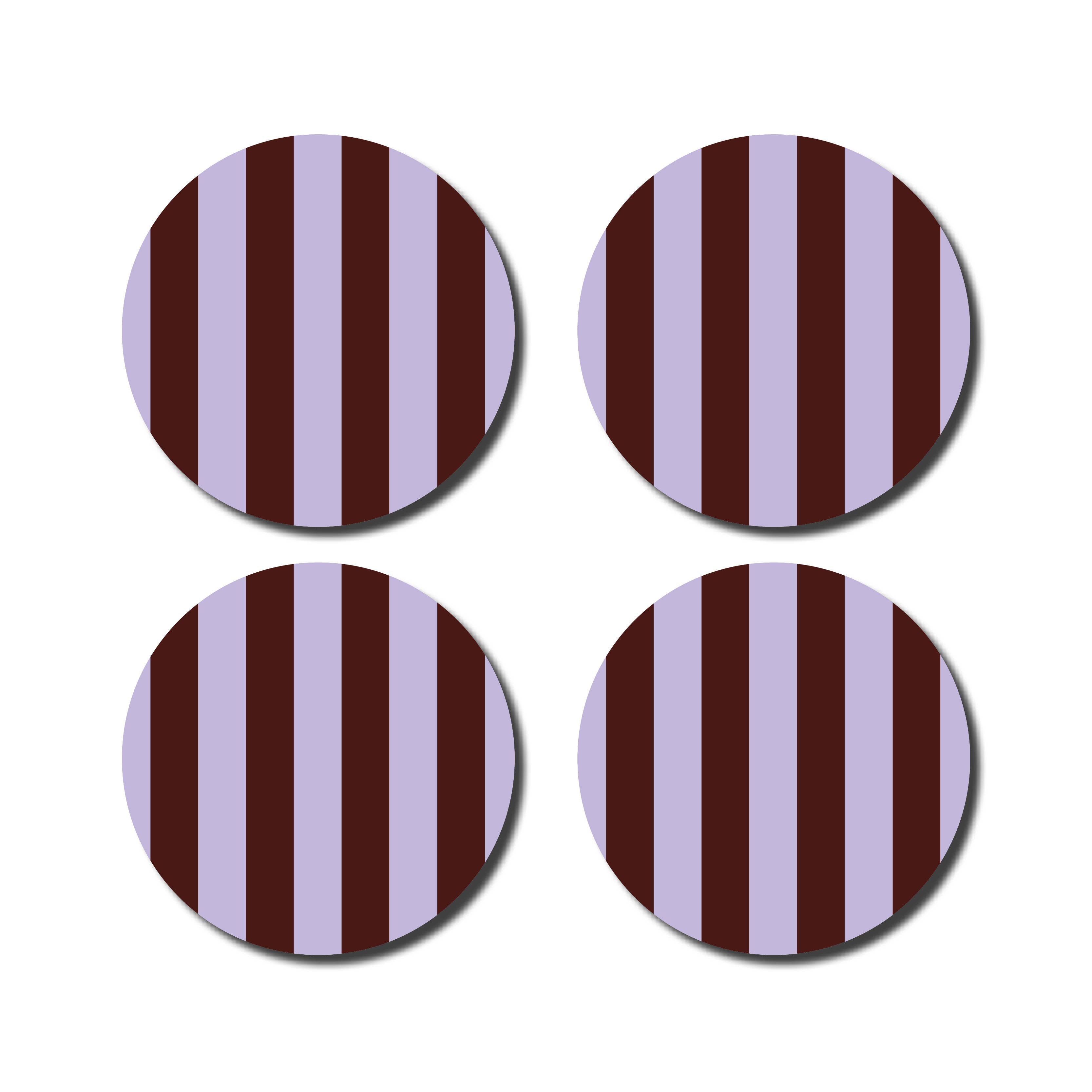 Lot de 4 dessous de verre - lilas/aubergine