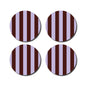 Lot de 4 dessous de verre - lilas/aubergine