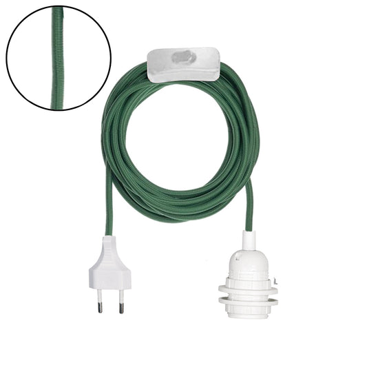 Suspension douille baladeuse 400 cm câble tissé