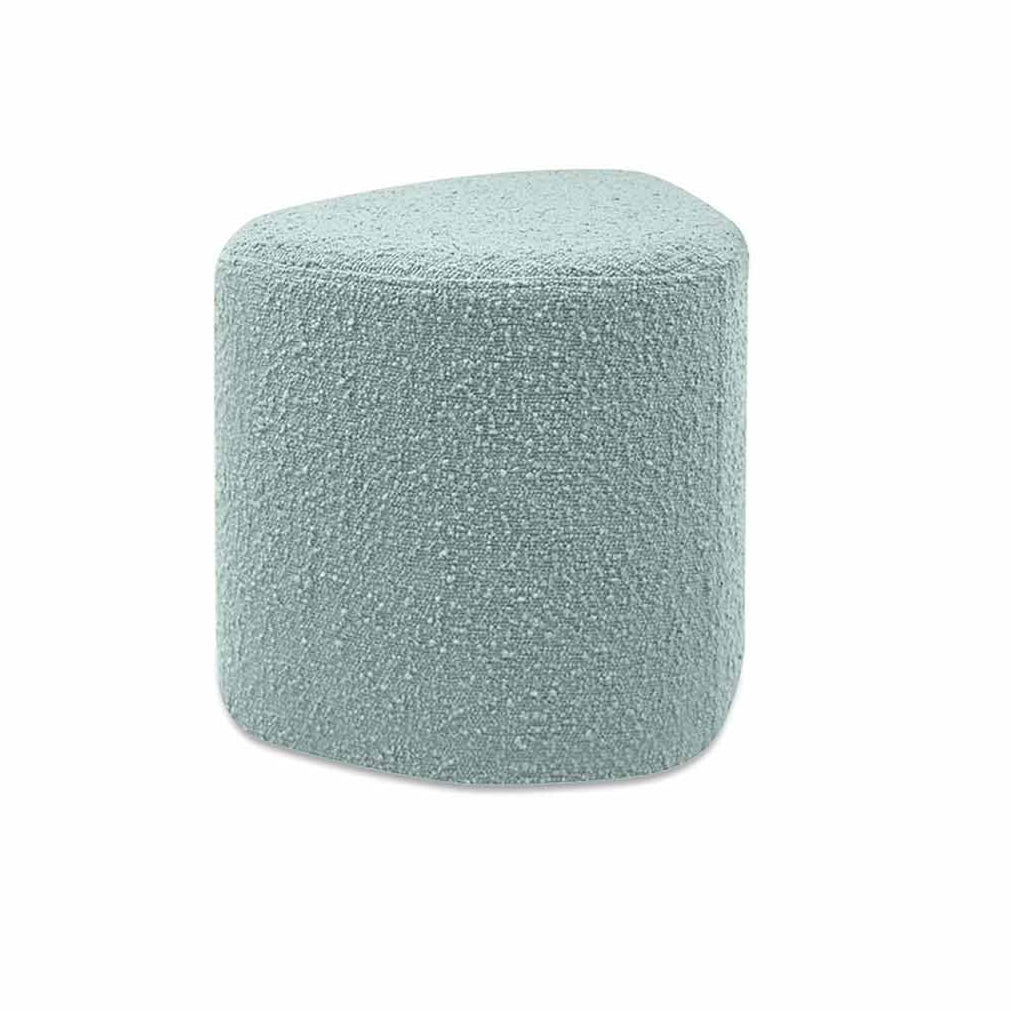 Pouf EVE en tissu bouclette bleu doux de la marque OPJET PARIS 