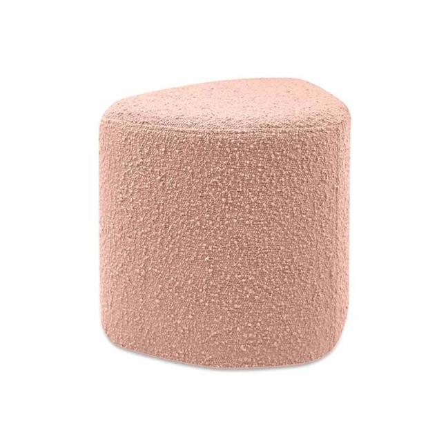 Pouf EVE en tissu bouclette rose de la marque OPJET PARIS 