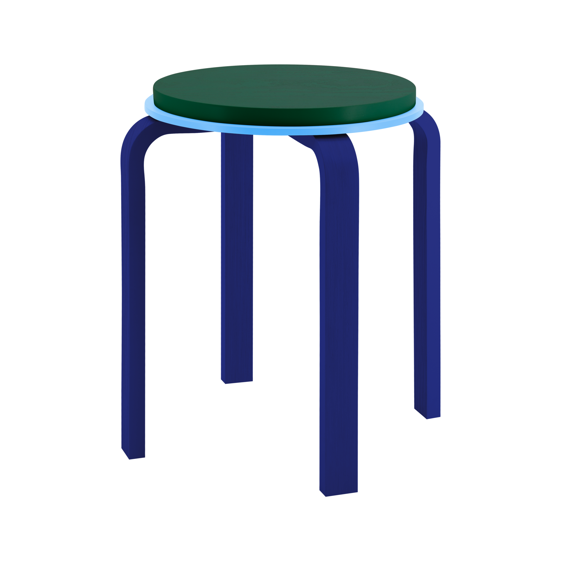 Tabouret bleu et vert, MAX | REMEMBER