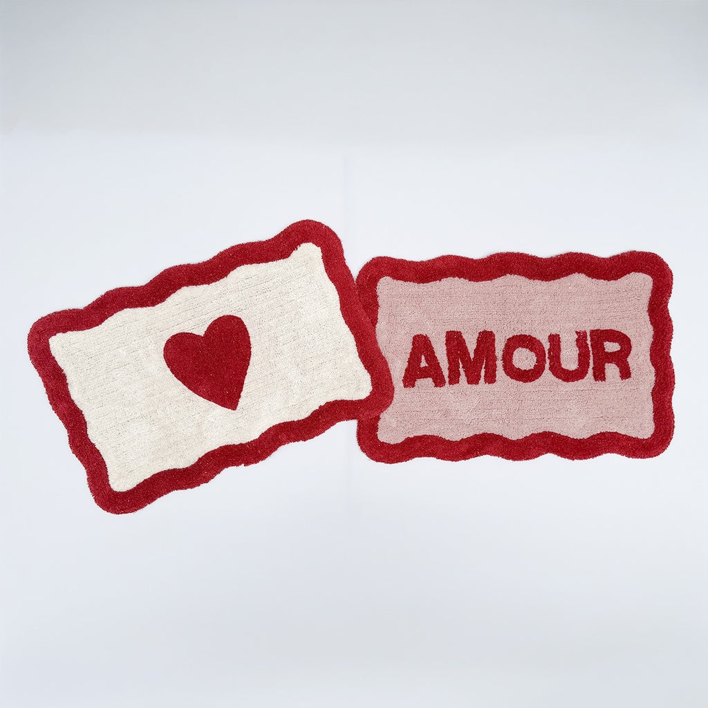 Tapis Amour ondulé – 50 × 80 cm
