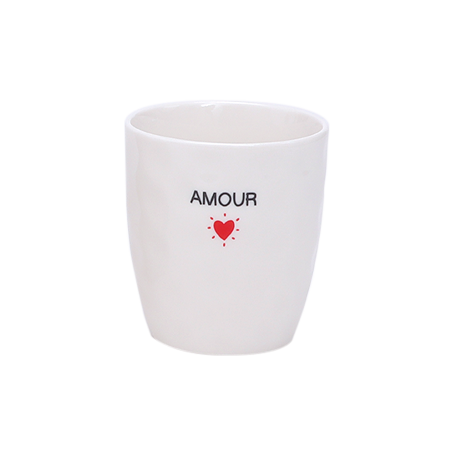 Tasse à message & coeur rouge