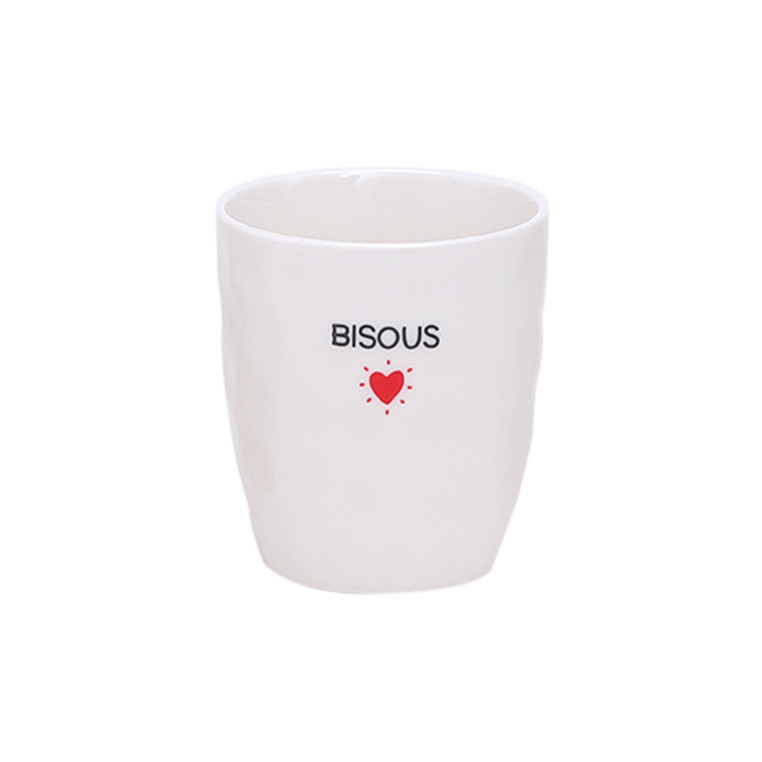 Tasse à message & coeur rouge
