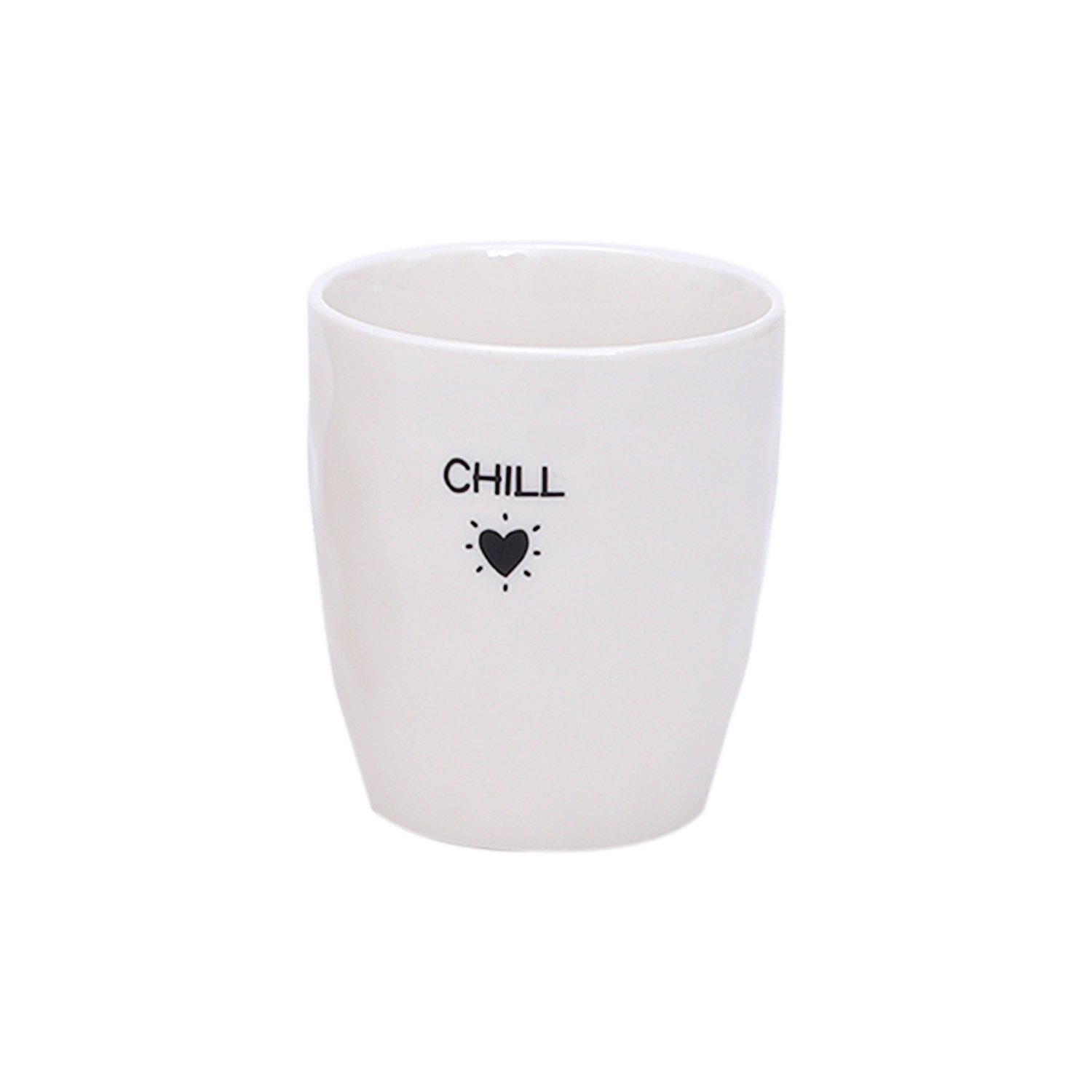 Tasse à message & coeur noir