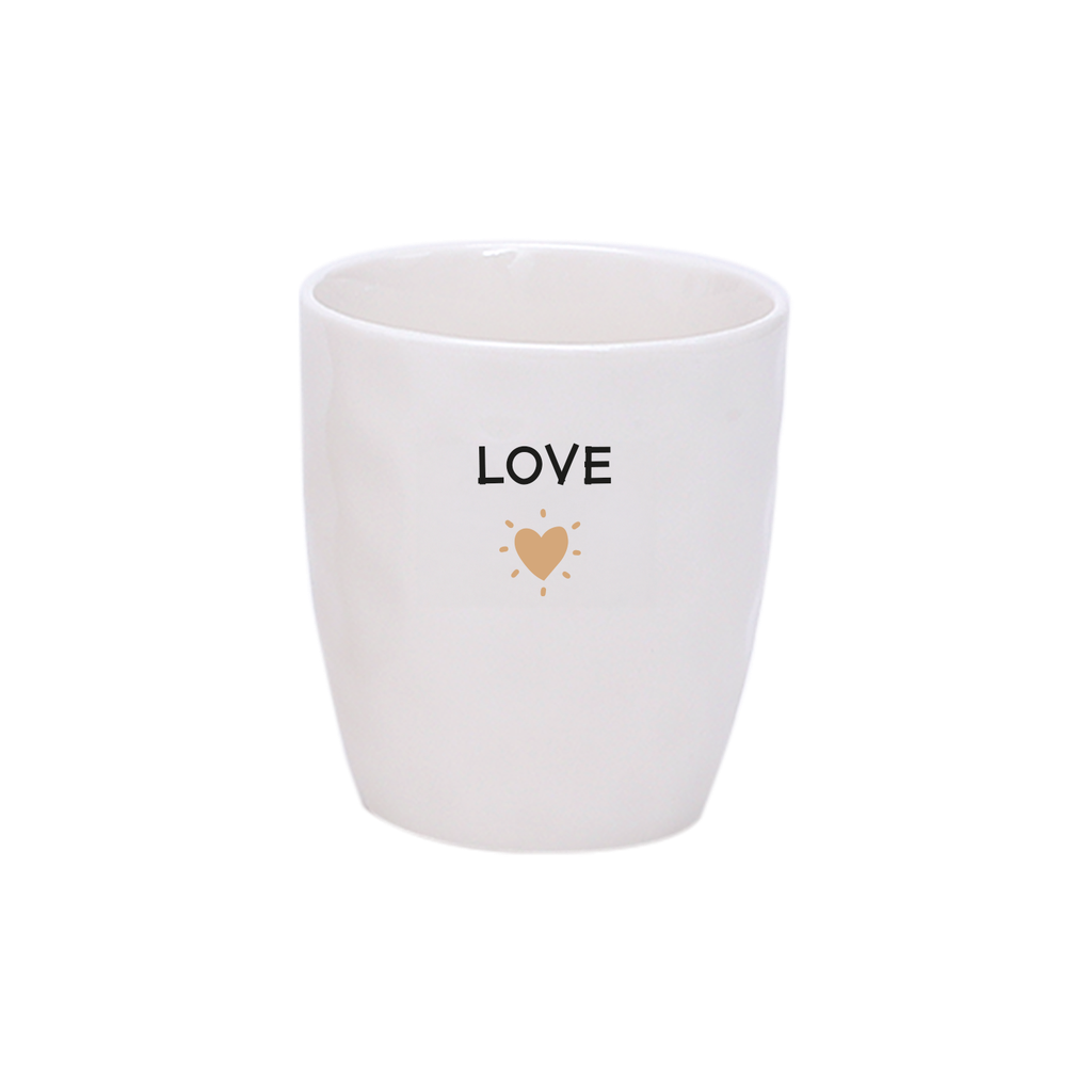 Tasse à message & cœur doré