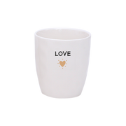 Tasse à message & cœur doré