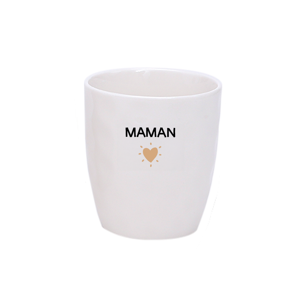 Tasse à message & cœur doré