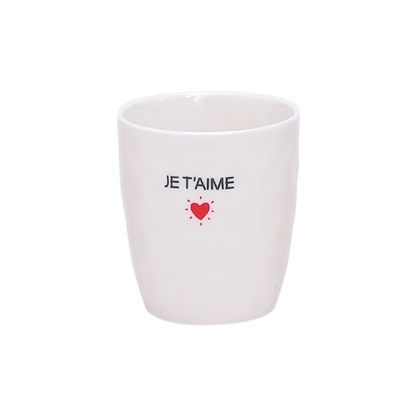 Tasse à message & coeur rouge