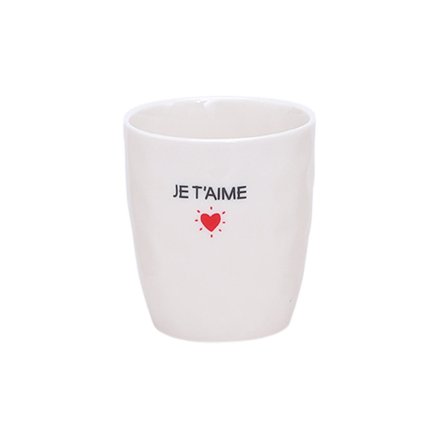 Tasse à message & coeur rouge