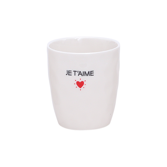 Tasse à message & coeur rouge