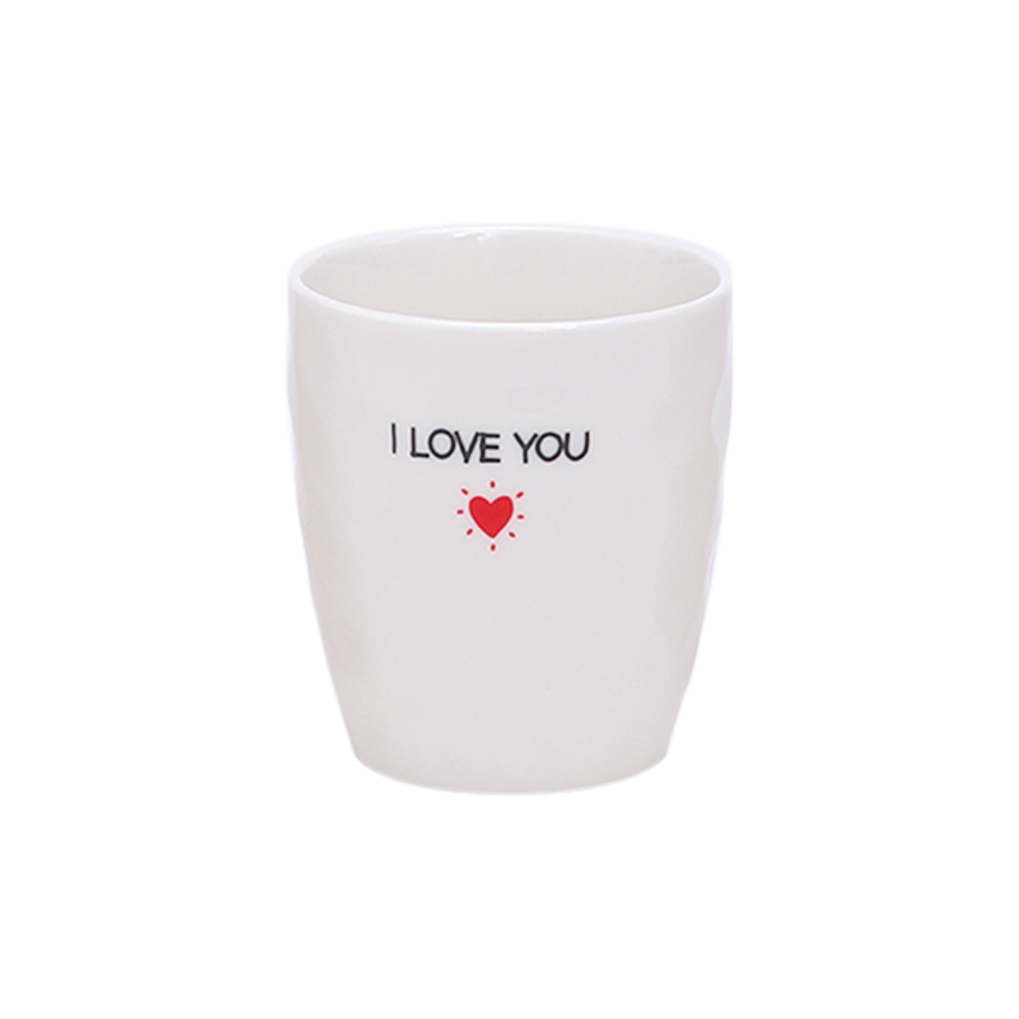 Tasse à message & coeur rouge