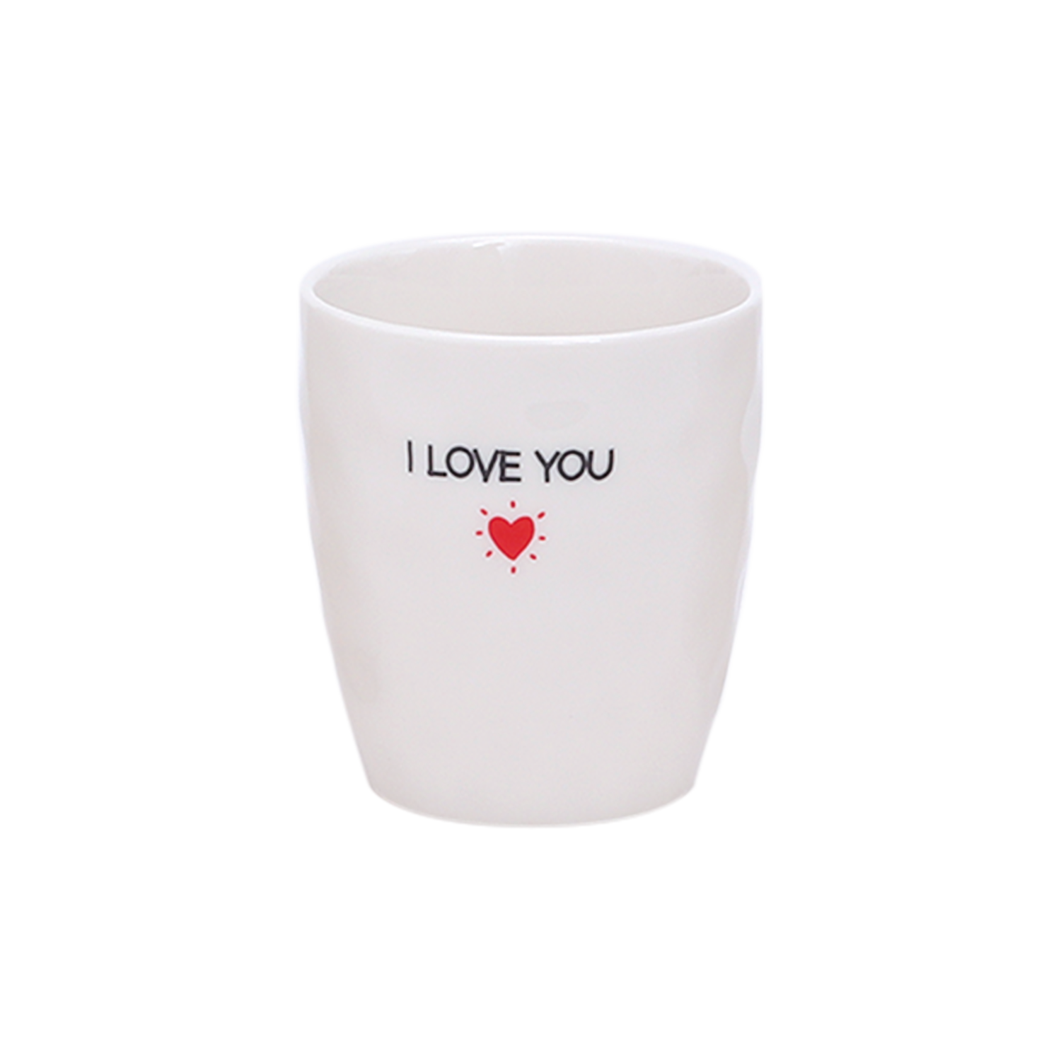 Tasse à message & coeur rouge