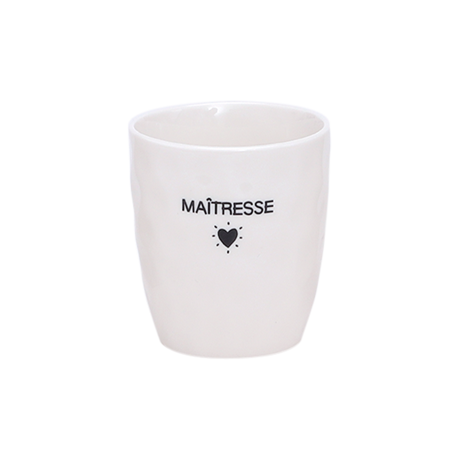 Tasse à message & coeur noir