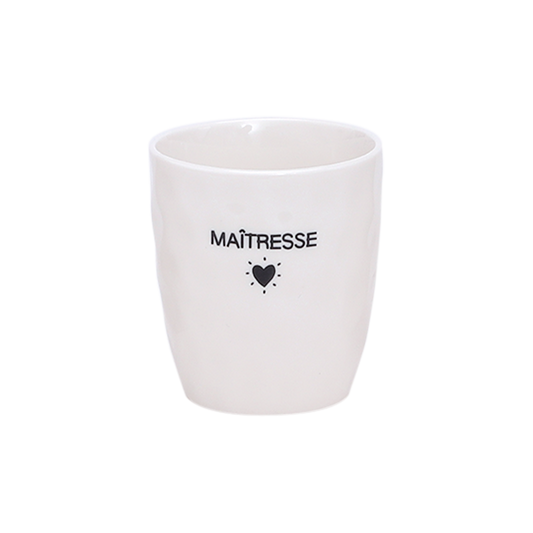 Tasse à message & coeur noir