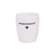Tasse à message & coeur noir