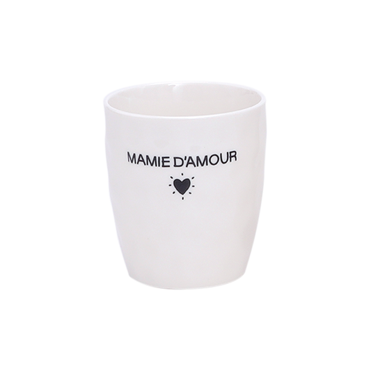 Tasse à message & coeur noir
