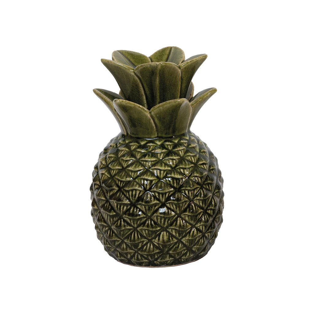 Vase ANANAS en céramique kaki