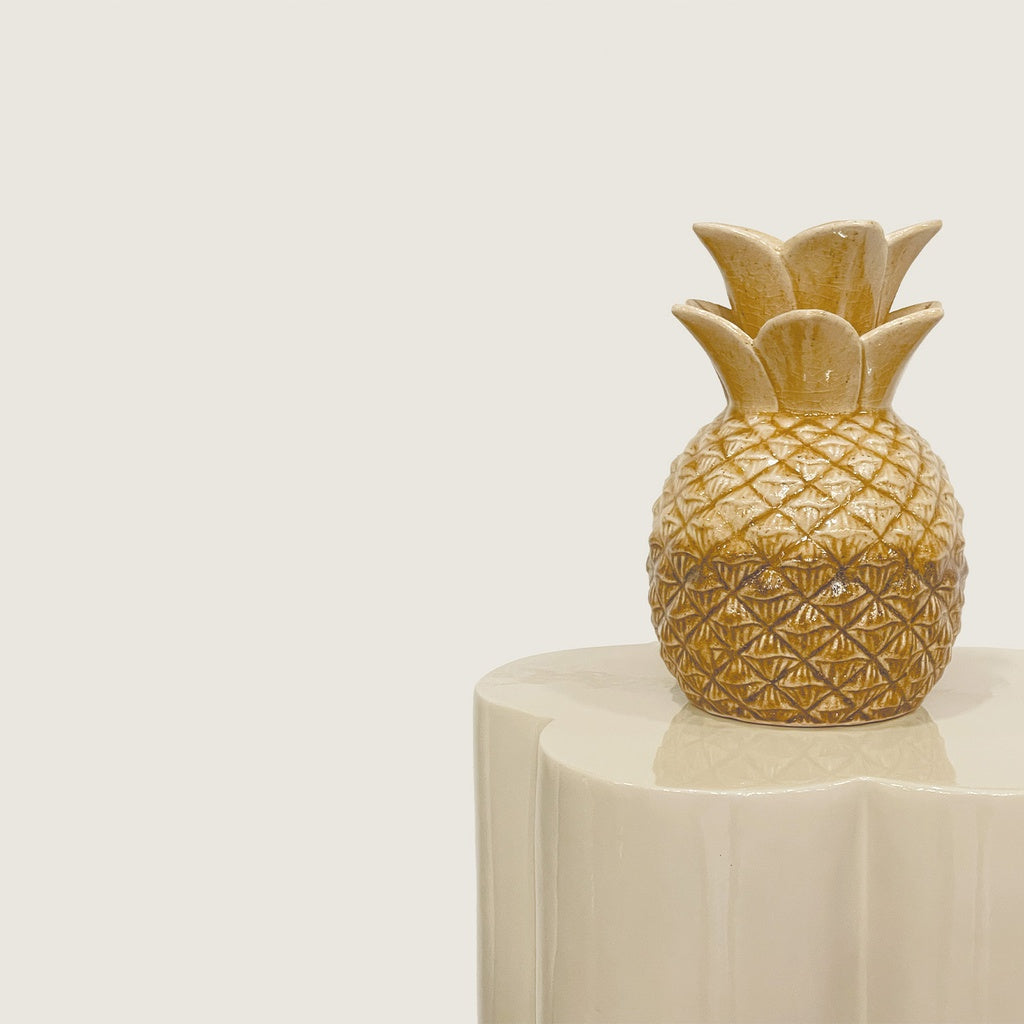Vase ANANAS en céramique ocre