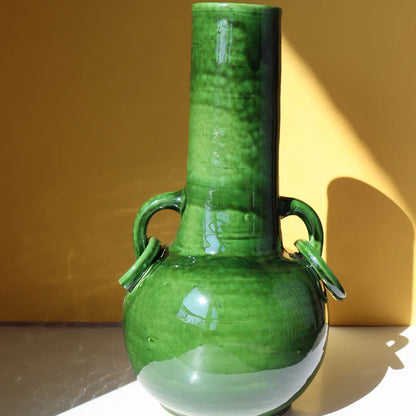 Vase à anses - vert