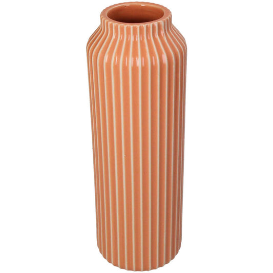 Vase à rayures - orange