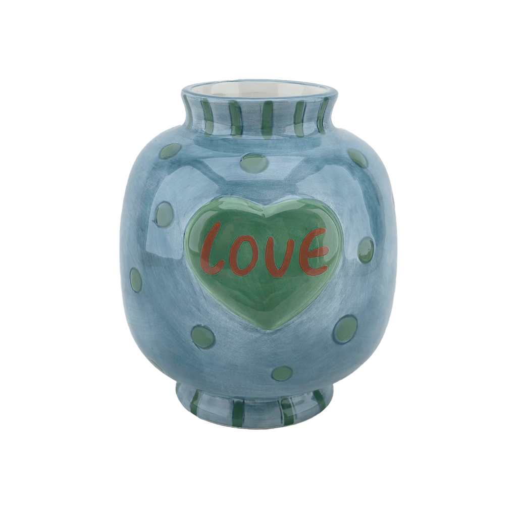 Vase LOVE - bleu