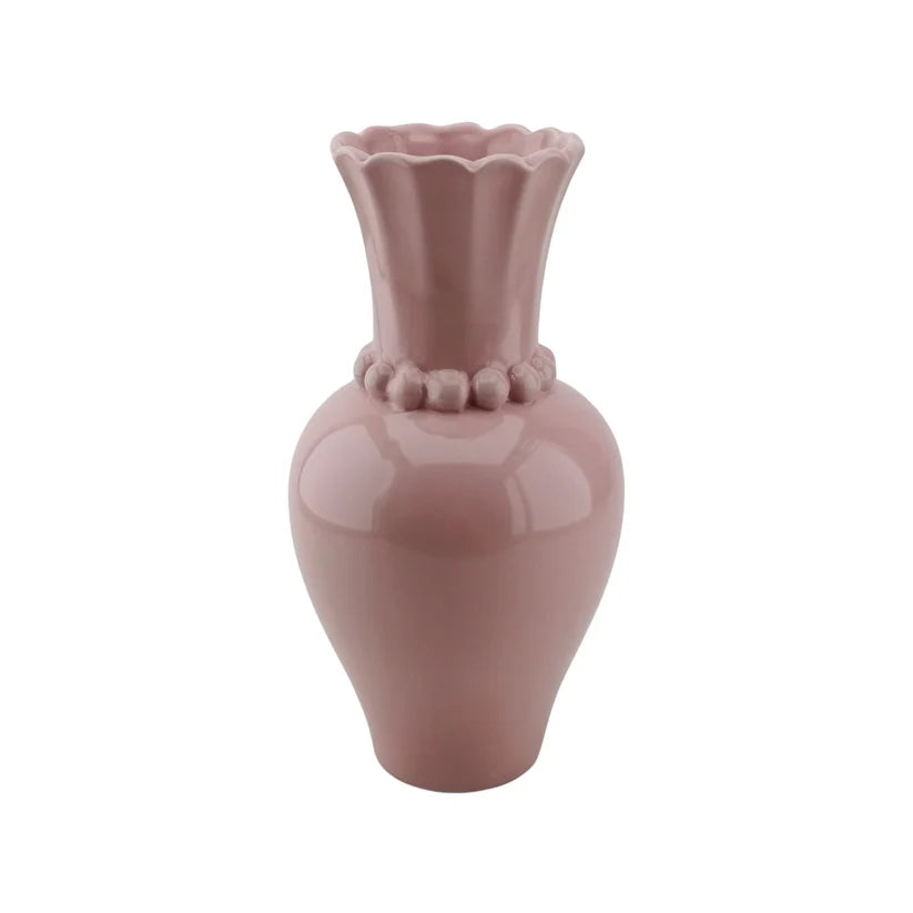 Vase cols perlés
