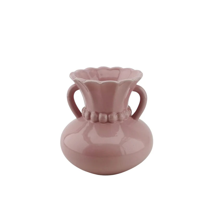 Vase cols perlés