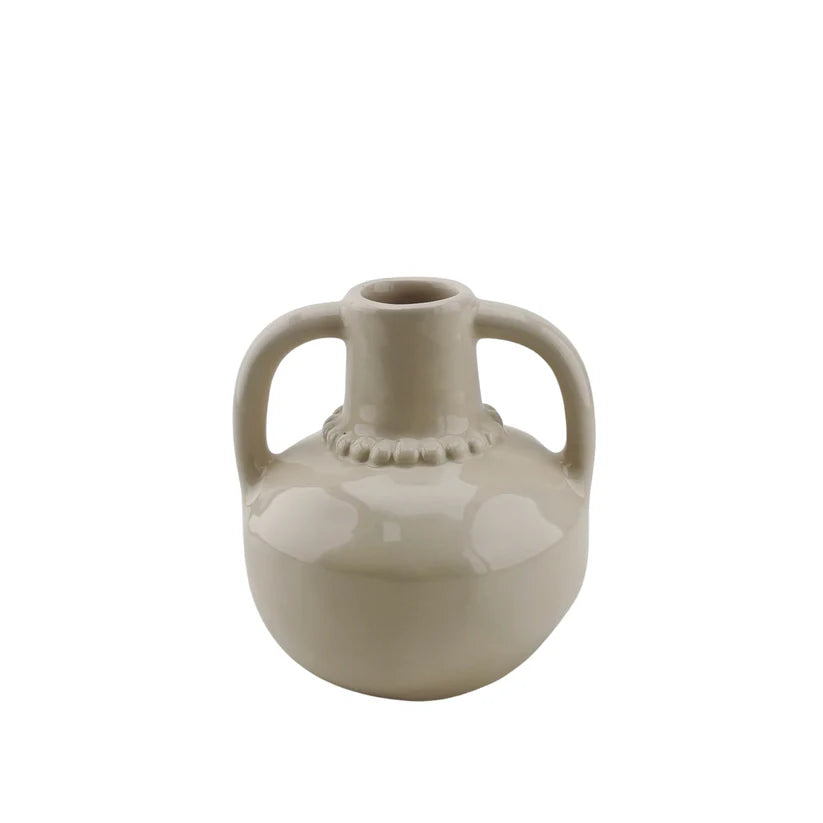 Vase cols perlés