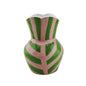 Vase à rayures vert / rose