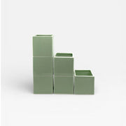 Vase TILE - vert & blanc