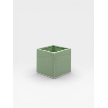 Vase TILE - vert & blanc