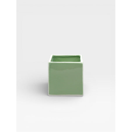 Vase TILE - vert & blanc