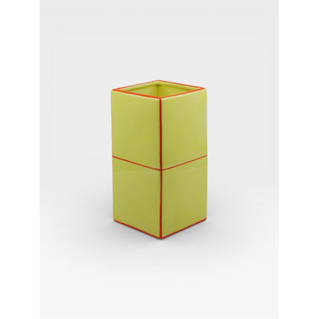 Vase TILE - jaune & orange
