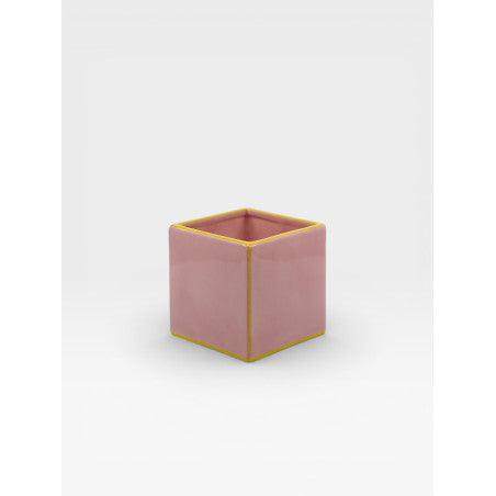 Vase TILE - rose & jaune