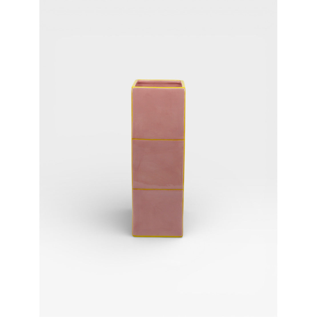 Vase TILE - rose & jaune