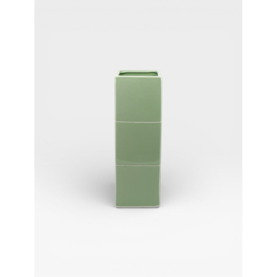 Vase TILE - vert & blanc